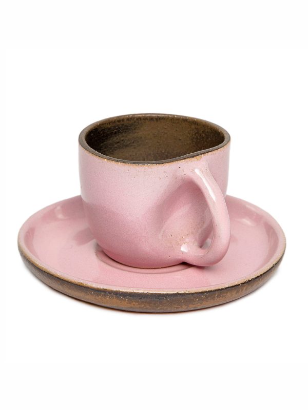 Xícara de café com alça - Rosa antigo