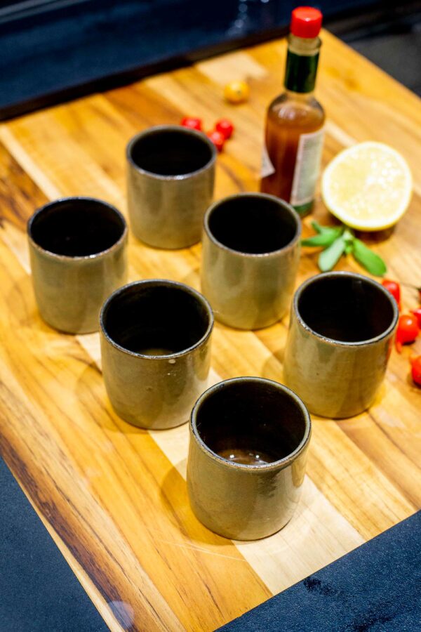 Jogo de copos retos - Oliva com Café