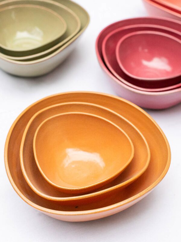 Set bowl menor (3 peças) - Terracota