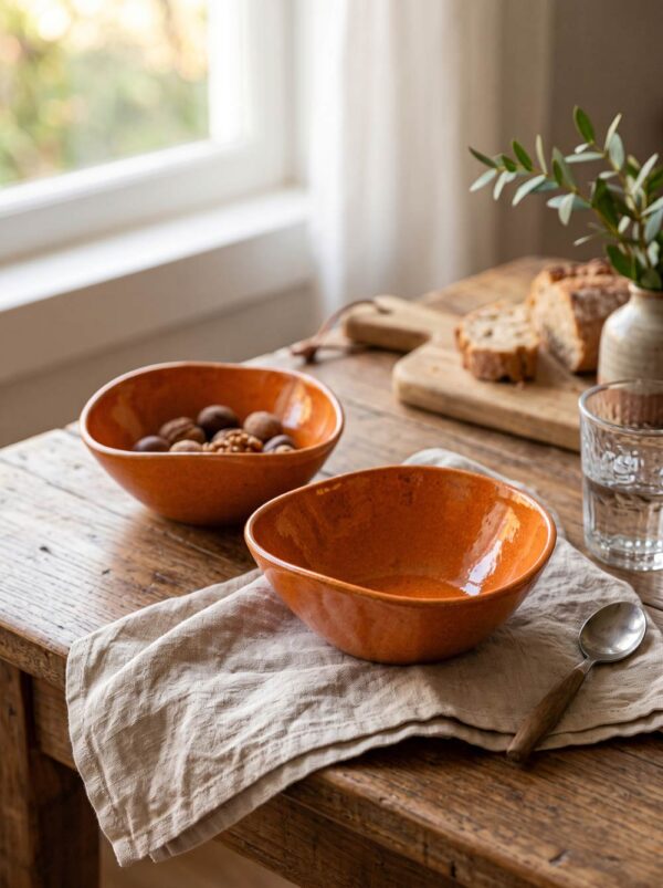 Set com 2 Bowls Papaya em Cerâmica Terracota